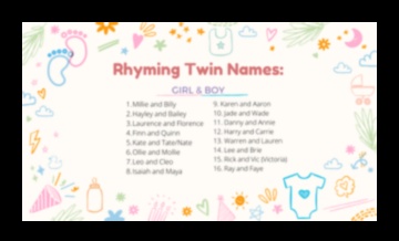 שמות לתינוקות תאומים חמודים ומשלימים 50+ זיווגיות שובבות 4 זיווגים שובבים: שמות תאומים תאומים חמודים ומשלימים