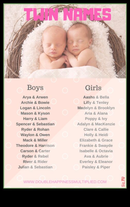 זיווגים שובבים: שמות תאומים תאומים חמודים ומשלימים